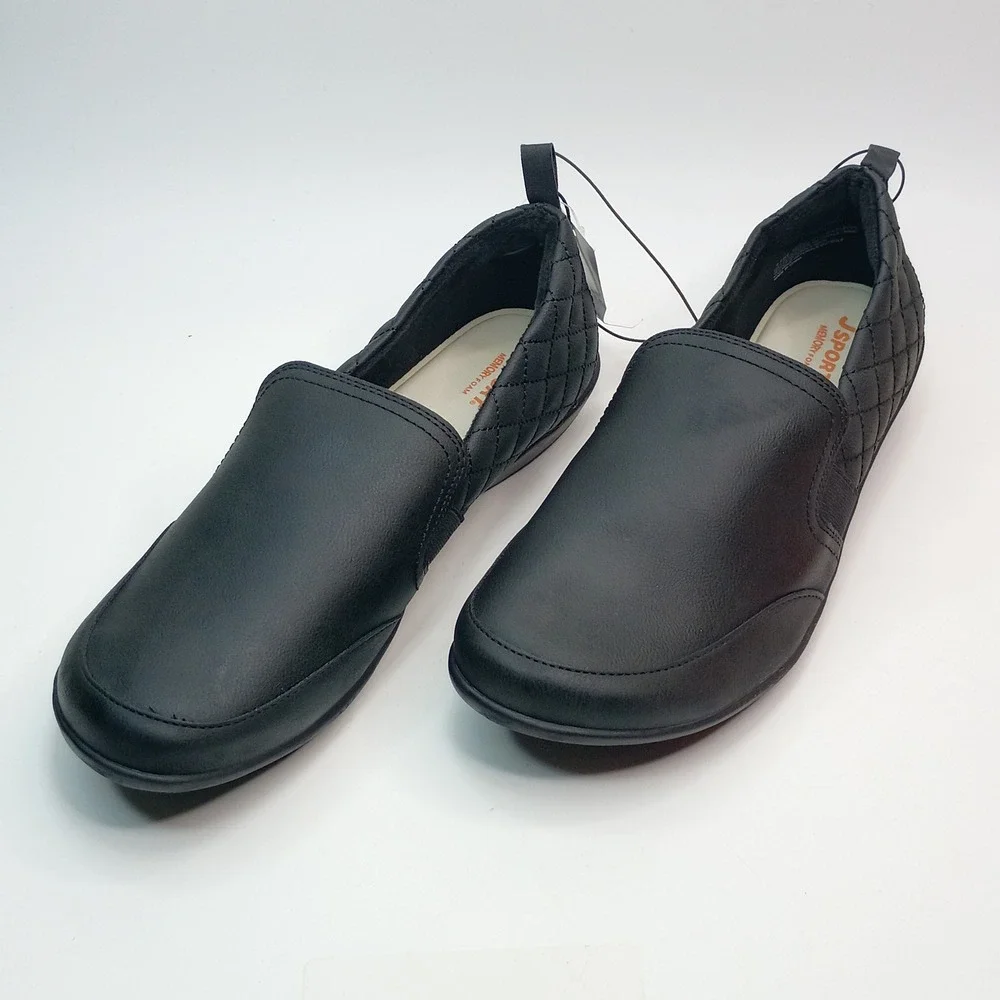 J Sport Lisa‎ Slip On Women Size 11 Black Quilted Memory Foam S5LSA01